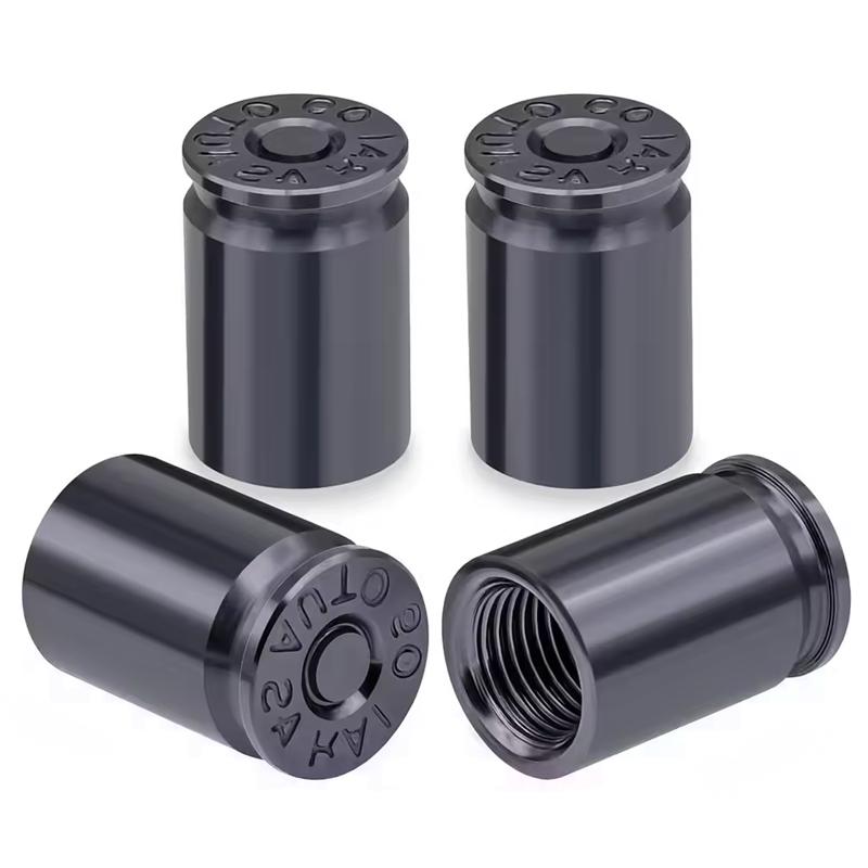 

4PCS General Purpose Automobile Bullet Case Valve Cap American Threaded Valve Cap Aluminum Alloy Valve Cap