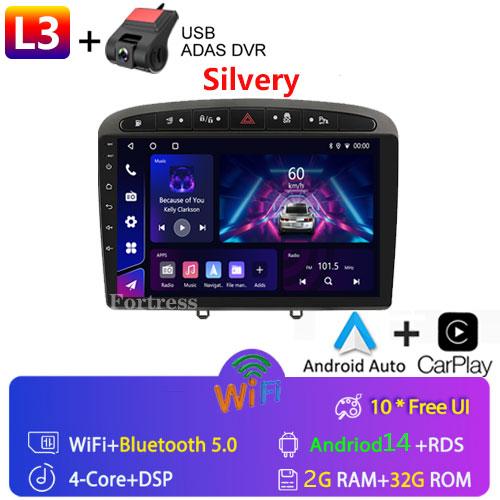 Android14 Car Radio for Peugeot 408 308 308SW 2007-2020 Multimedia Video Player Navigation GPS Carplay Auto 4G Stereo 2Din