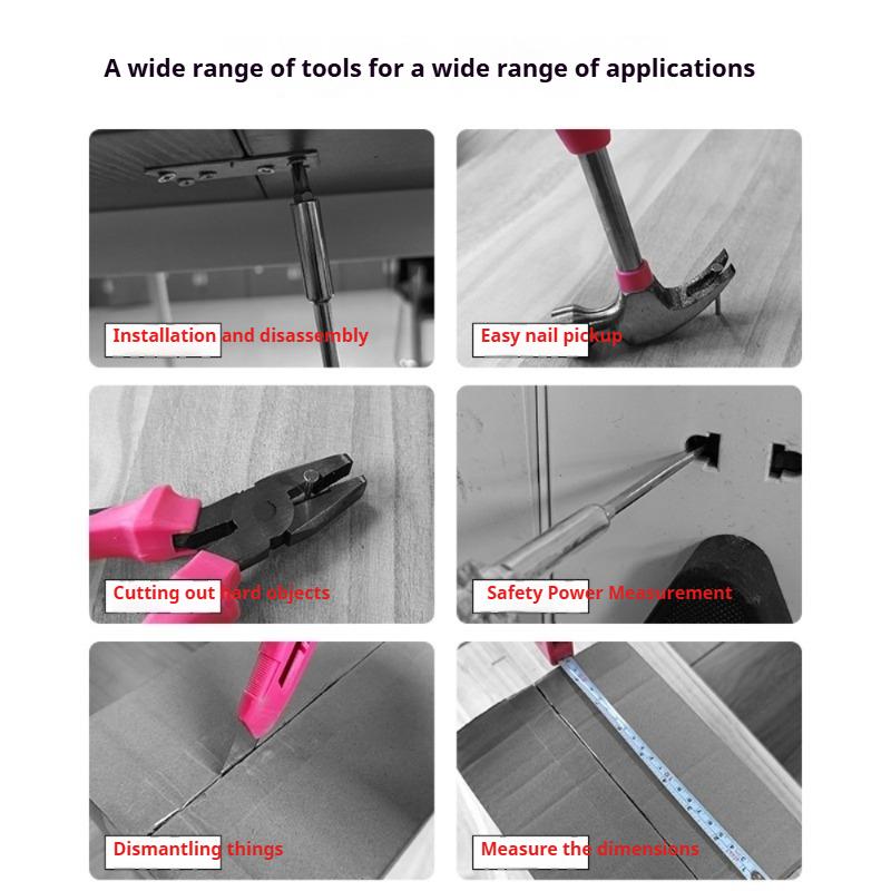Mini Multifunktions-Hardware Handwerkzeugsatz Heimreparatur DIY Kombiwerkzeuge Zangen Hammer Schraubendrehersatz