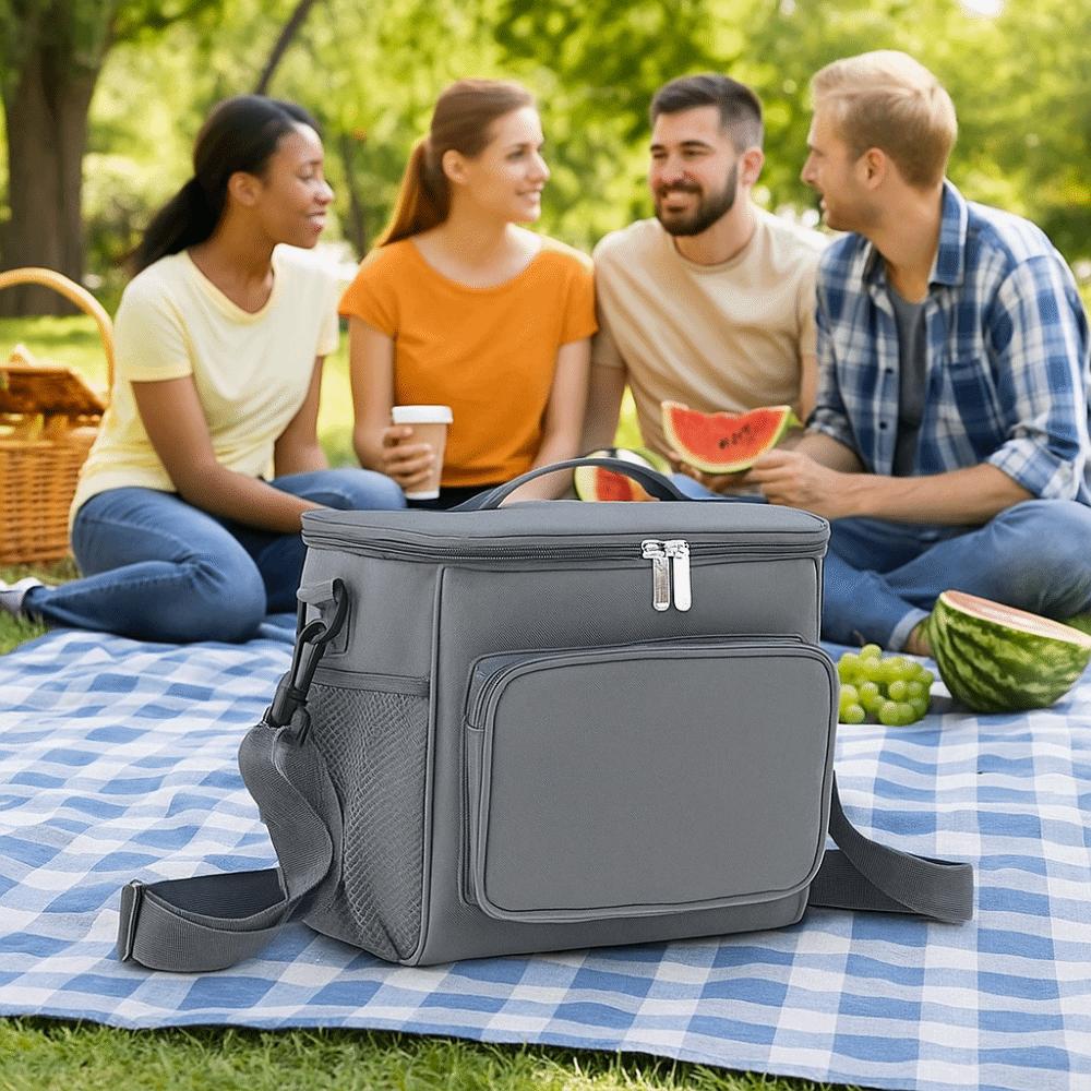 Geantă de picnic portabilă Pânză Oxford Geantă de prânz Geantă termoizolantă multifuncțională Student