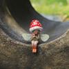 Farmhouse Fairy Resin Decor With Mushroom Figurine For Garden And Outdoor Display