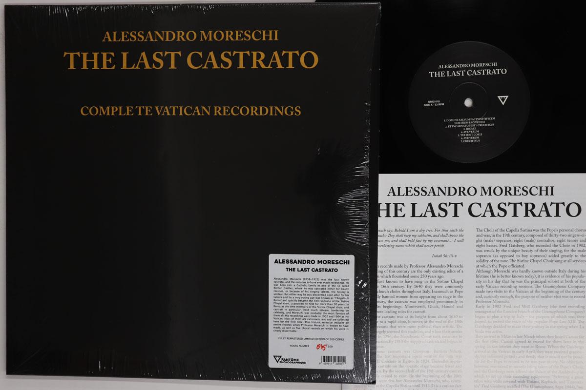 

LP Record ALESSANDRO MORESCHI Moreschi The Last Castrato OME1018 FANTOME PHONOGR 2019 Europe Classical Used