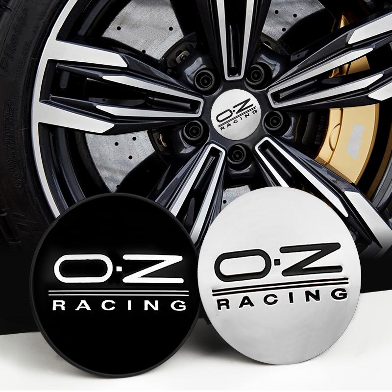 4Pcs 56mm OZ Racing Logo Pattern Car Wheels Center Badge Emblem Fashions Hub Cap Sticker Exterior Accessories For Auto Universal