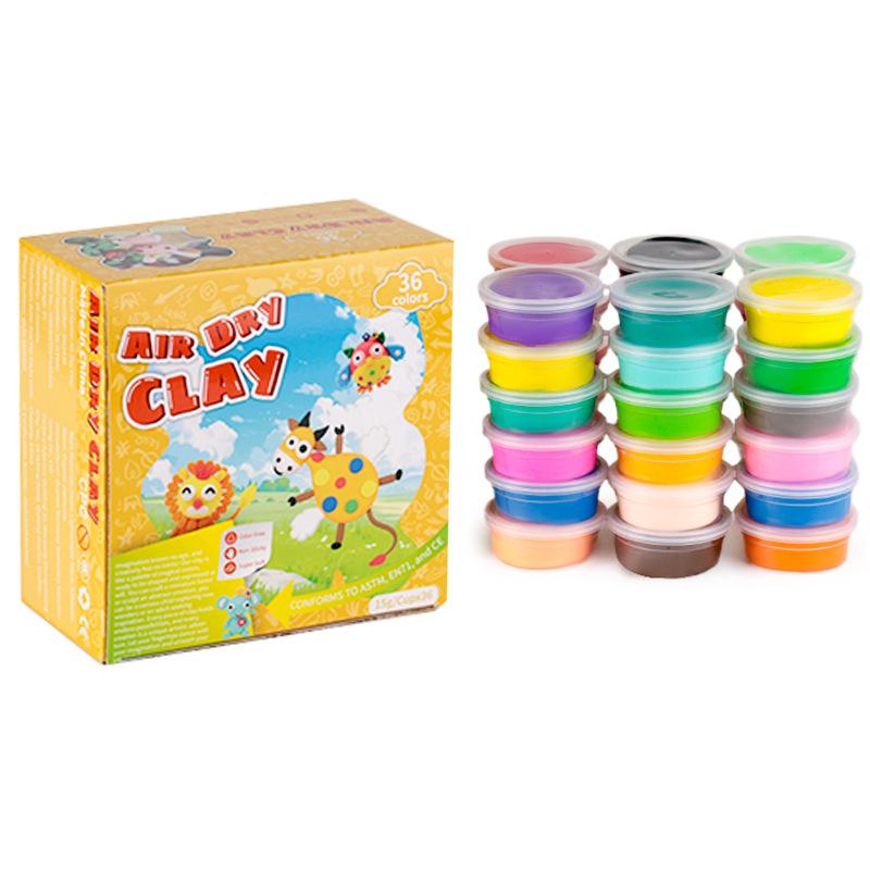 24/36/45 Color Air-dried Clay Set Easy To Shape and Reuse for Making Various Handicrafts and Models