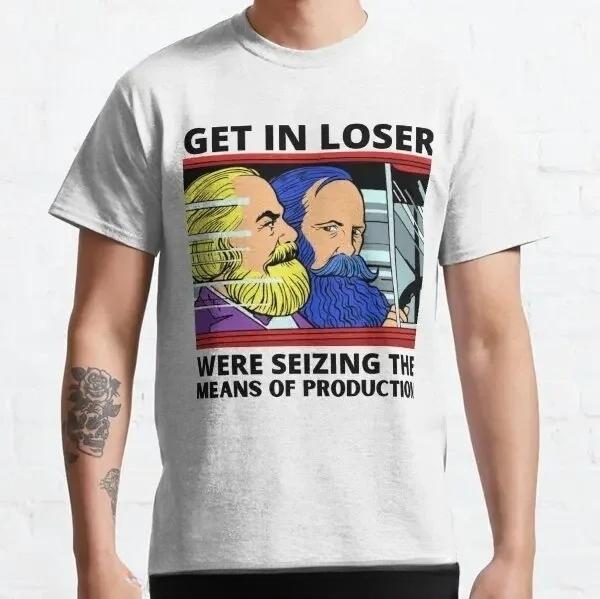 Karl Marx Entra Perdente Stiamo Sequestrando i Mezzi di Produzione Maglietta Uomo Abbigliamento Comunismo Socialismo T-shirt Ropa Hombre Camisetas