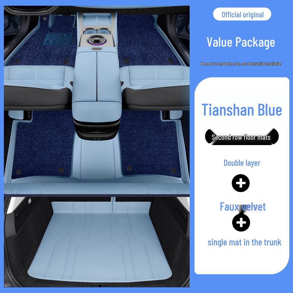 Eco-Friendly Leather Floor Mats for Hongqi Tiangong 08: Full Coverage Interior Protection