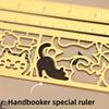 1 stk Multifunksjonell Mal for Katt Håndbok Linjal Rett Linjal Kattunge Mønster Dobbeltsidig Bokmerke og Linjal