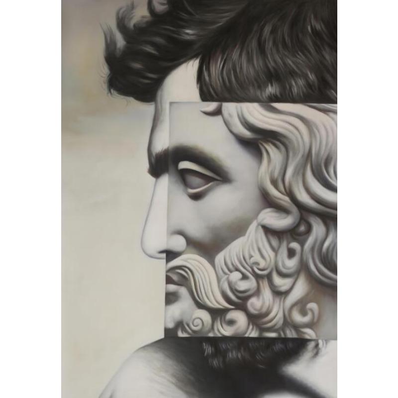 Famous Painting Funny David Portrait Sculpture Canvas Paingtings Wall Art Living Room Bedroom Mural Decorative Poster and Prints