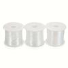 Non-elastic One Pack of 0.2-0.8mm Beaded Transparent Fishing Line Ultra-fine Crystal Thread Braided Handmade Beaded Winding Braided Ring Fish