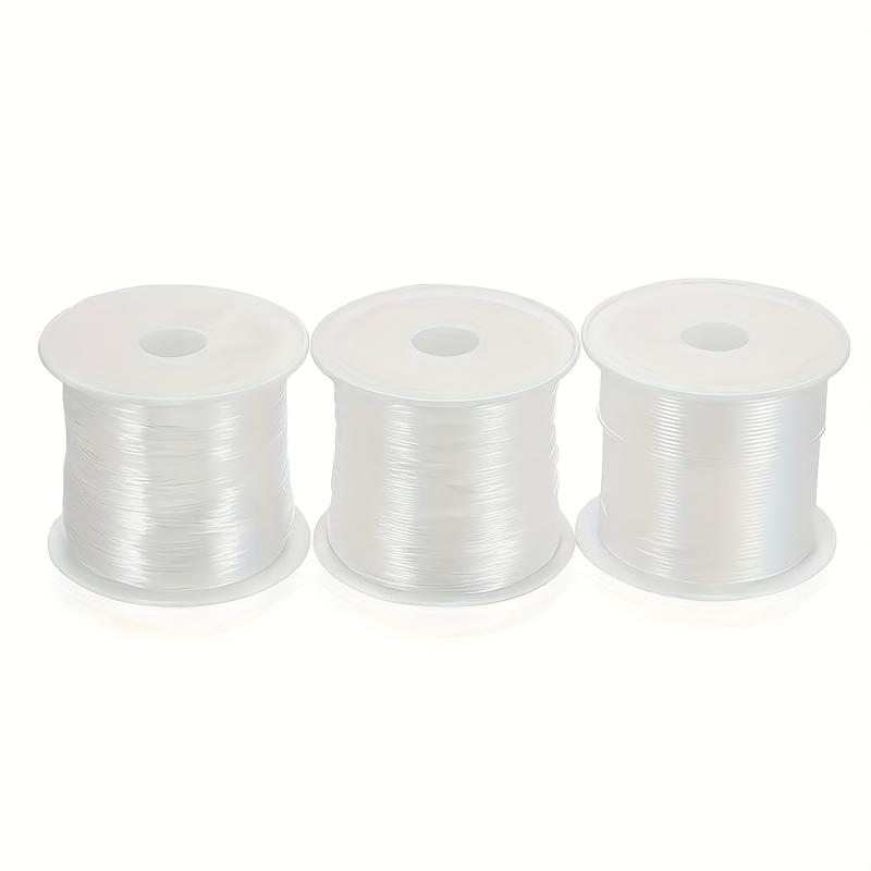 Non-elastic One Pack of 0.2-0.8mm Beaded Transparent Fishing Line Ultra-fine Crystal Thread Braided Handmade Beaded Winding Braided Ring Fish