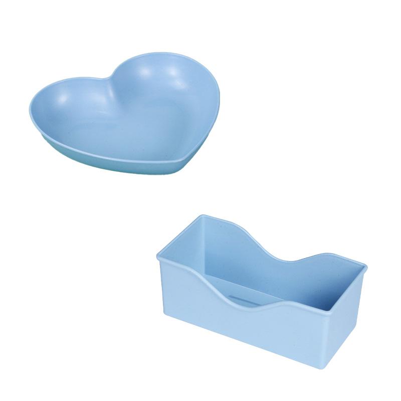 10pcs/set Heart Shaped Home Spit Bone Plate Dinner Plate Creative Snack  Fruit Plate