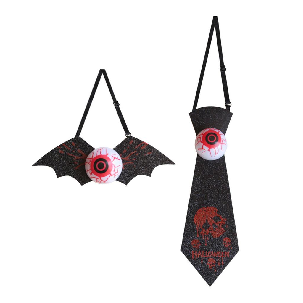 Glowing Eyeball Necktie LED Light Up Necktie Festival Necktie Decor For Halloween Costume Parties And Cosplay Events