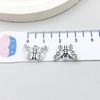 Set di 100 Ciondoli Gatto Farfalla Luna Argento Antico per Braccialetti e Collane Fai da Te