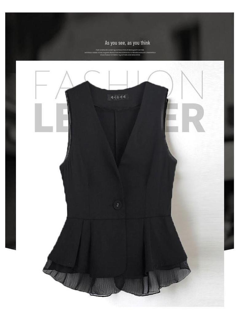 Vestă Scurtă din Șifon pentru Femei Fără Mâneci 2025 - Top Stratificat Lejer