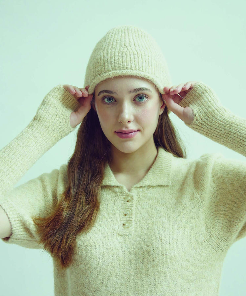 MOLLY'S MOMENT Hairy Bucket Hat_Beige