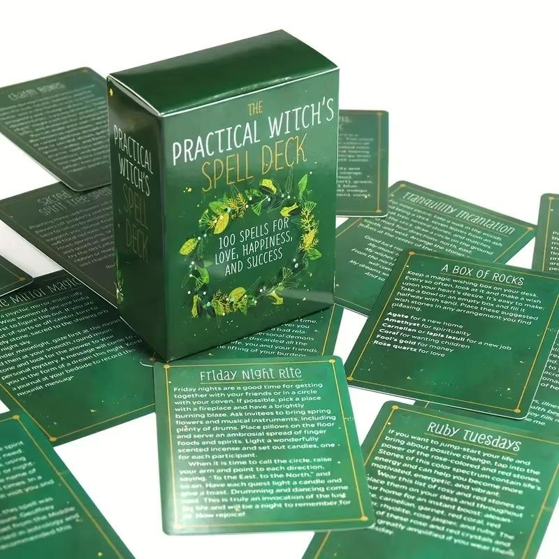 100PCS Practical Witch's Spell Oracle Tarot Cards Deck English Tarot Board Games Divination Fate Home Family Entertainment Games