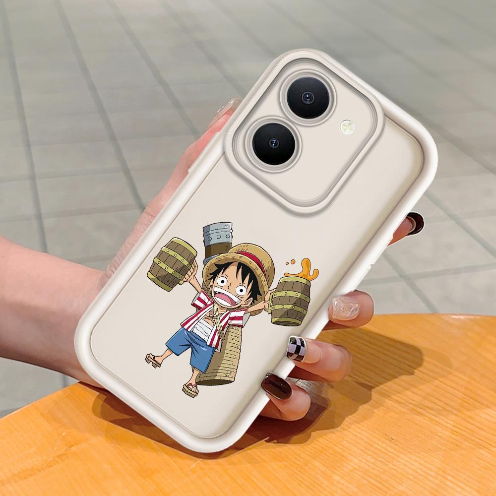Soft Silicone Square Ladder Printing Pattern Phone Casing Full Cover Camera Shockproof Protection Rubber Case for Vivo
