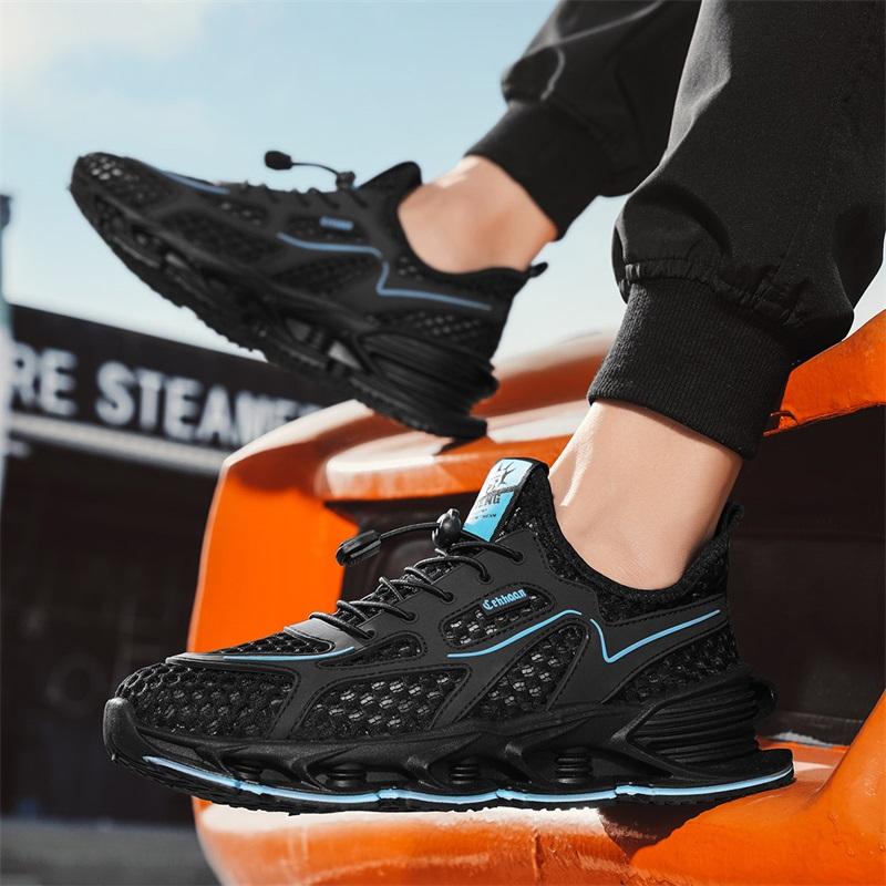 

Fashion Men s Summer Breathable Mesh Sports Shoes Thick Bottom Casual Coconut Shoes Fashionable All-Match Lightweight Running Sneakers 39 чёрный