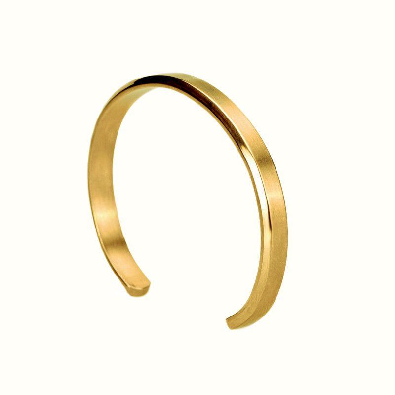 

Morooki Fashion Stainless Steel Trimming Bracelet Opening Gold