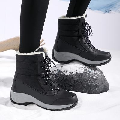 Women's Winter Boots Platform Anti Slip Black Cotton Shoes For Outdoor Light Warm Casual Snow Boots Luxury Brand Woman Boots