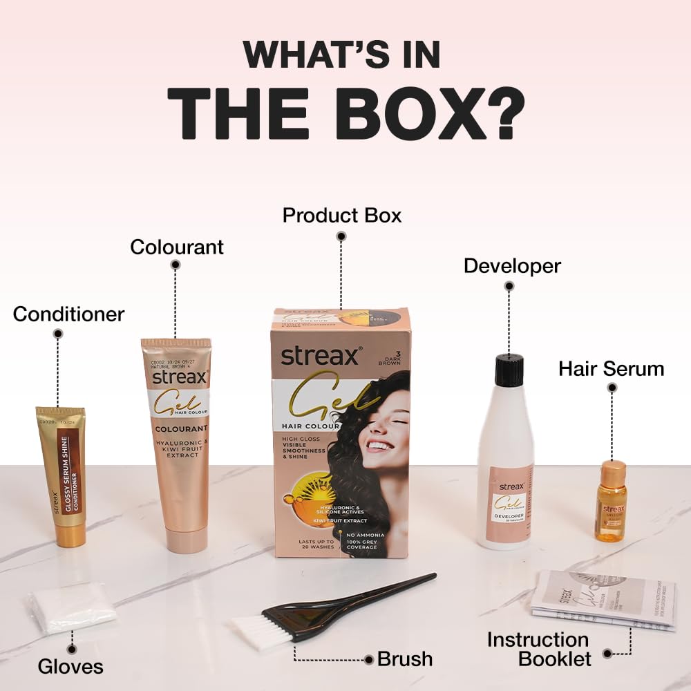 Streax Gel Hair Colour for Women and Men Burgundy 3.16 150ml Pack of 2 Long Lasting Grey Coverage