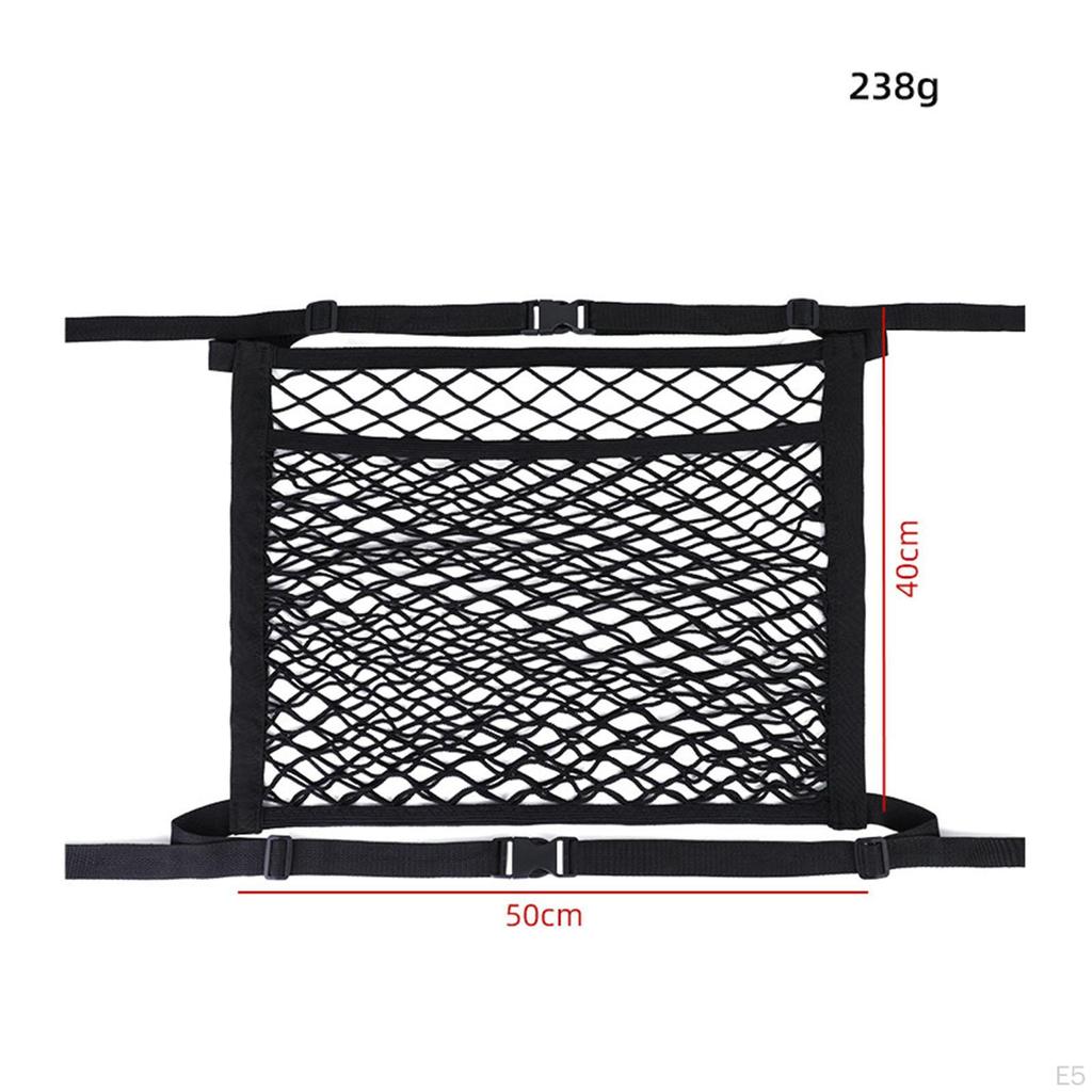 Car Auto Seat Net Pocket Bag Universal Saving Space Driving Assistant Convenient Elastic Material