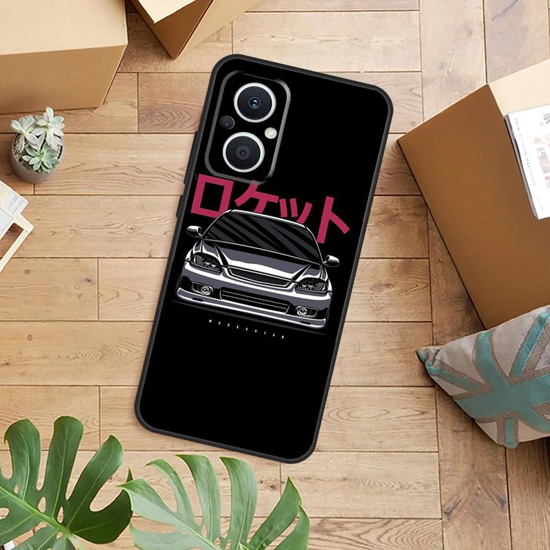 Sports Car JDM Drift Phone Case For OPPO Reno 14 13 11 12 F 10 Pro 8T 7 8 Lite OPPO Find X9 X8 X5 Pro Back Cover
