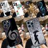 Musical Music Note Phone Case For iPhone 17 Pro Max 14 11 15 16 Pro Max 12 13 Mini 16 Plus 16e 17 Air Funda