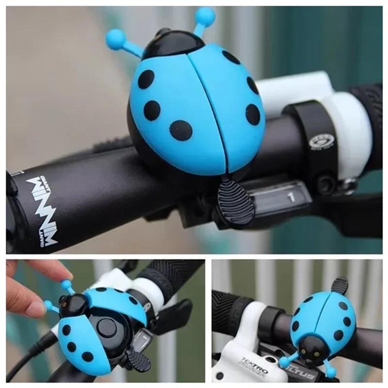1PC Bicycle Small Bell Cartoon Beetle Ladybug Cycling Bells For Lovely Kids Bike Ride Mini Bell Alarm Bicycle Accessories