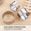 3Pcs Stainless Steel Dough Cutter Dumplings Molds Round Cookie Biscuit Cutters Circle Pastry Cutters Baking Circle Ring Molds