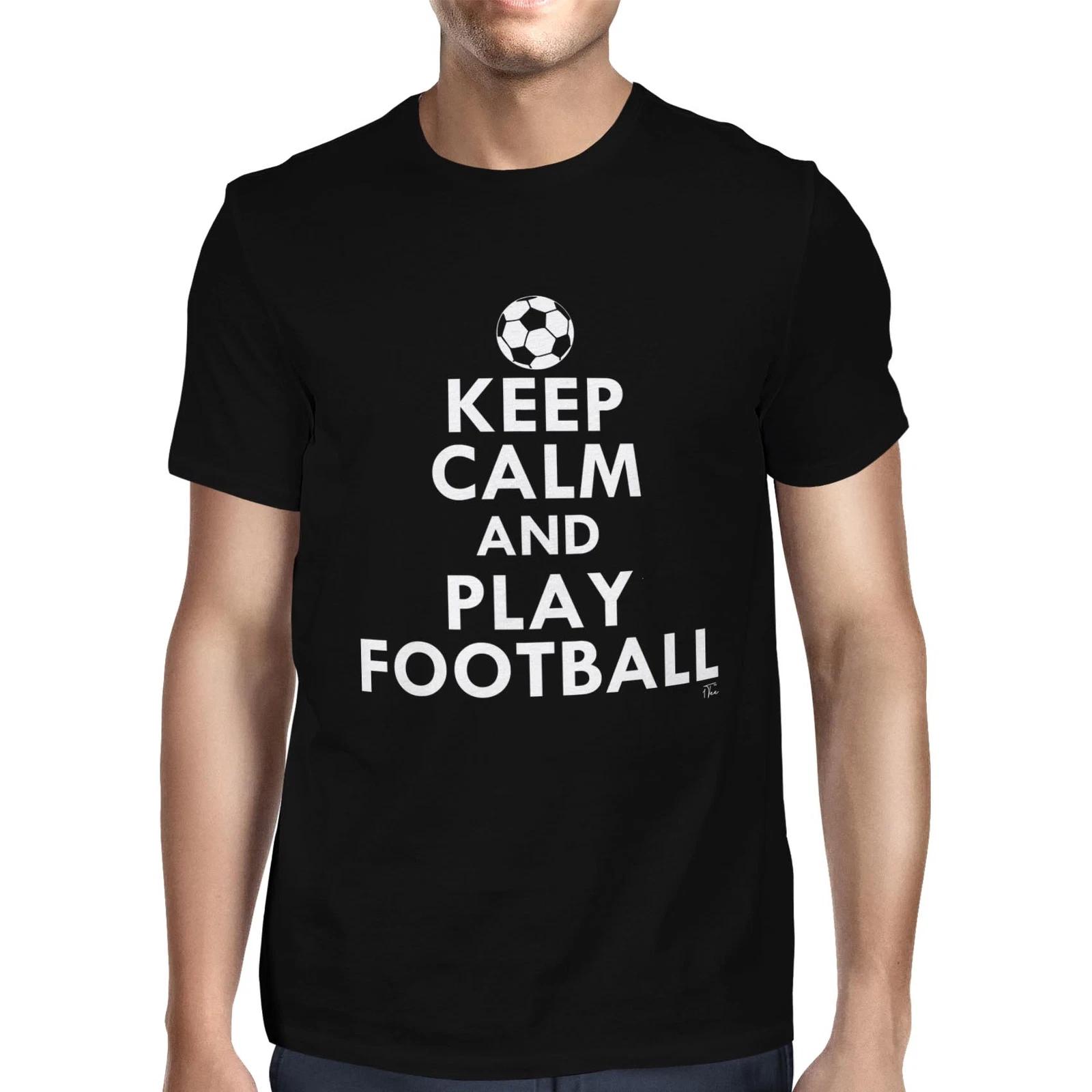 1Tee Mens Keep Calm And Play Football T-Shirt XXXL