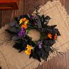 Colorful Flower Candle Wreaths Pack of 5 Tealight Candle Holders Rings for Halloween Parties Table Centerpieces Decors