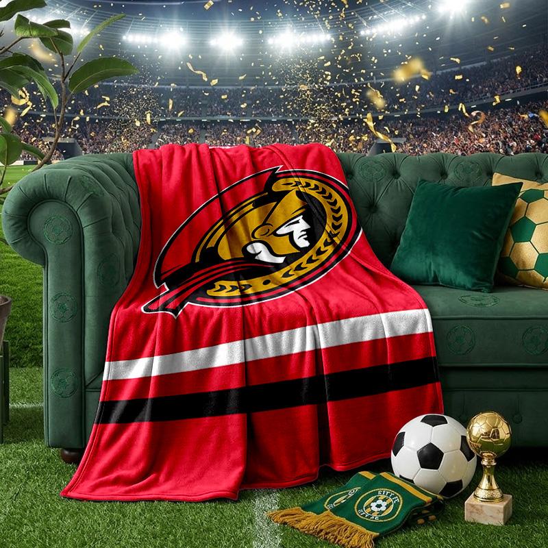 Senators Heritage Throws Blanket Flannel Blankets Plush for Couch Bed Gifts for Men Women Travel picnic blanket Christmas fan gifts