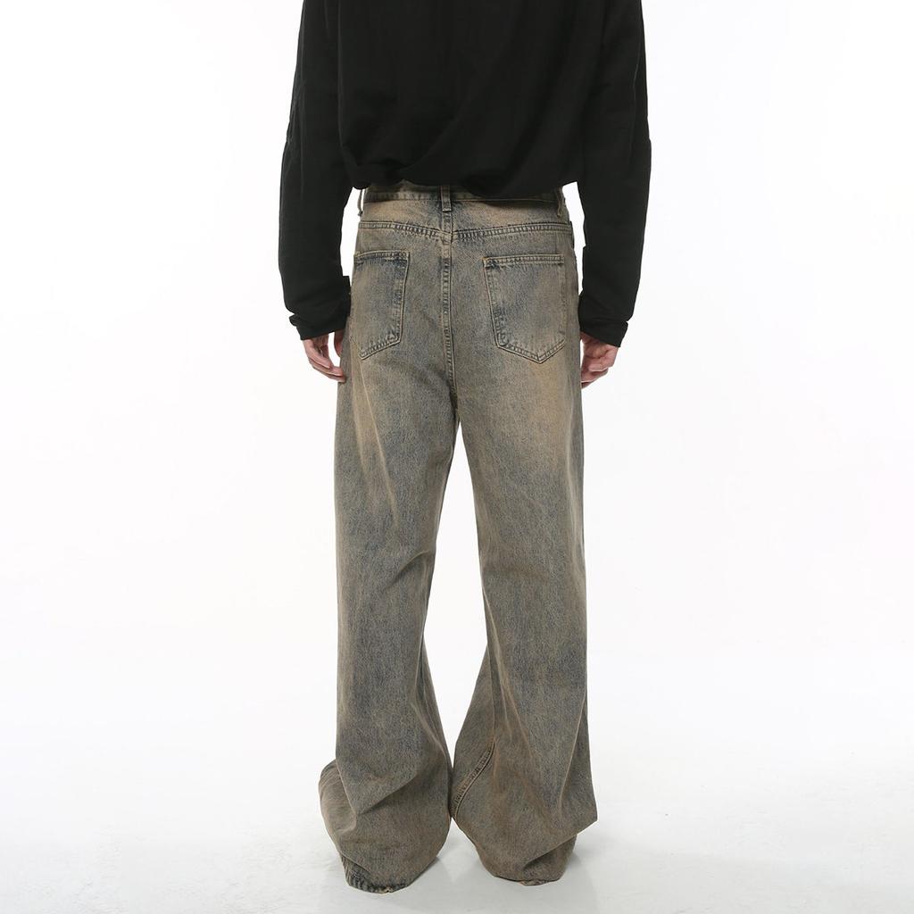 Spring Men's Retro Loose Wide Leg Denim Pants