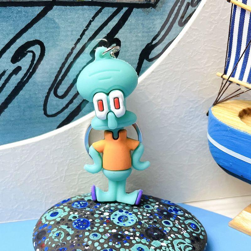 Keychain Spongebob Octopus Soft Rubber Cute Couple Bag Pendant Charm Creative