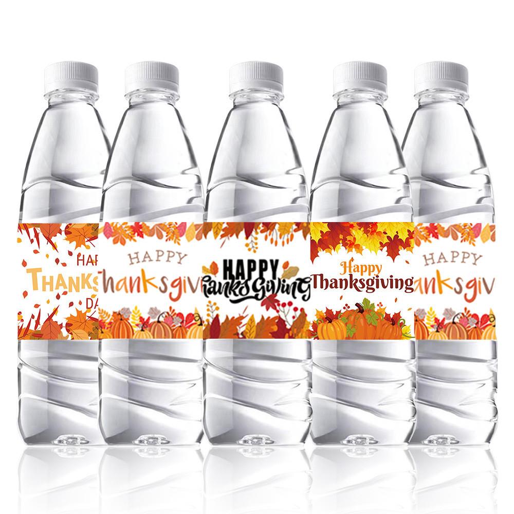 Bottle Festival Fall Stickers With Thanksgiving Theme For Event Decoration