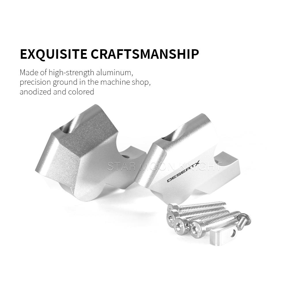 Drag Handle bar For Ducati Desert X DesertX 2022- Motorcycle With Offset Handlebar Risers Clamp Extension Adapter