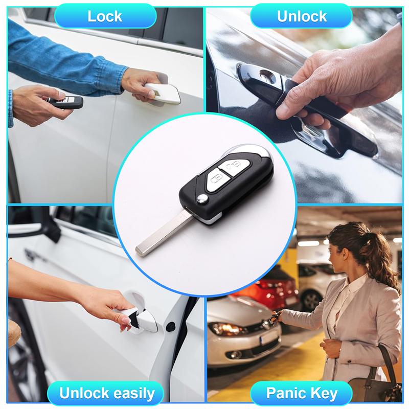 ABLZ-Car 2 Buttons Key Shell Folding Remote Control Car Key Shell For Citroen DS  VA2 Key Blade Housing Cover