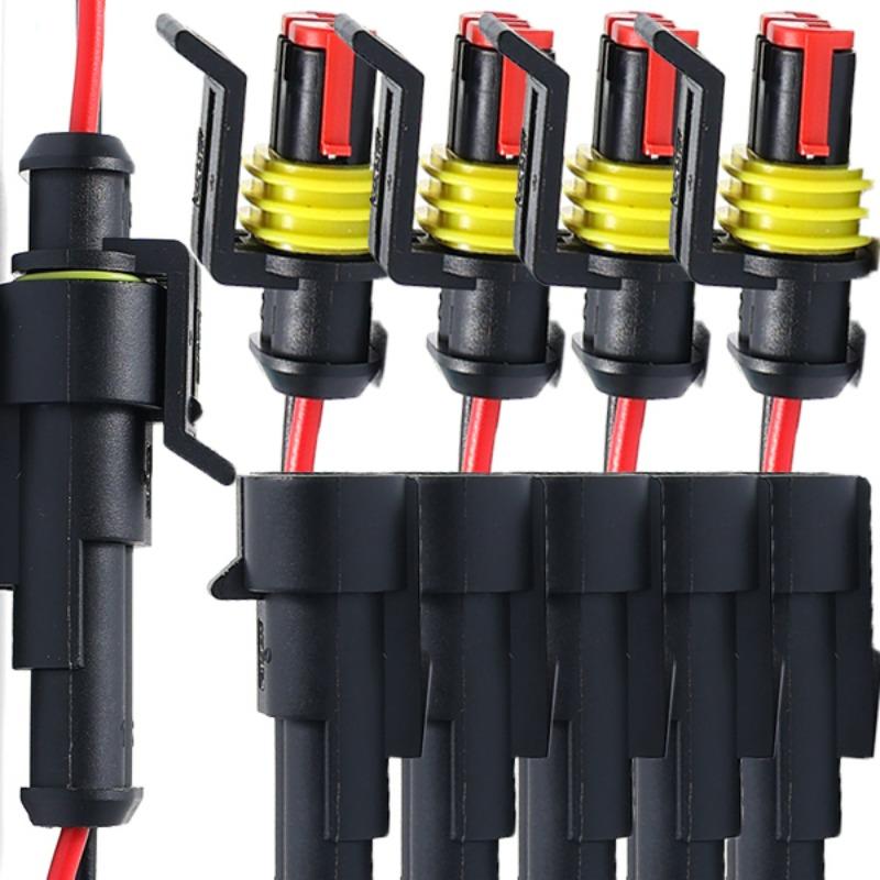 Waterproof 2-Pin Way Auto Male Female Electrical Connectors Plug with Wire for Car Motorcycle Scooter Marine Accessories Tool