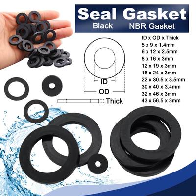 1/8" 1/4" 3/8" 1/2" 3/4" ~ 2" BSP NBR Nitrile Rubber Washing Machine Shower Hose Washers Gaskets SealsWasher Thick 1.4mm-3.5mm