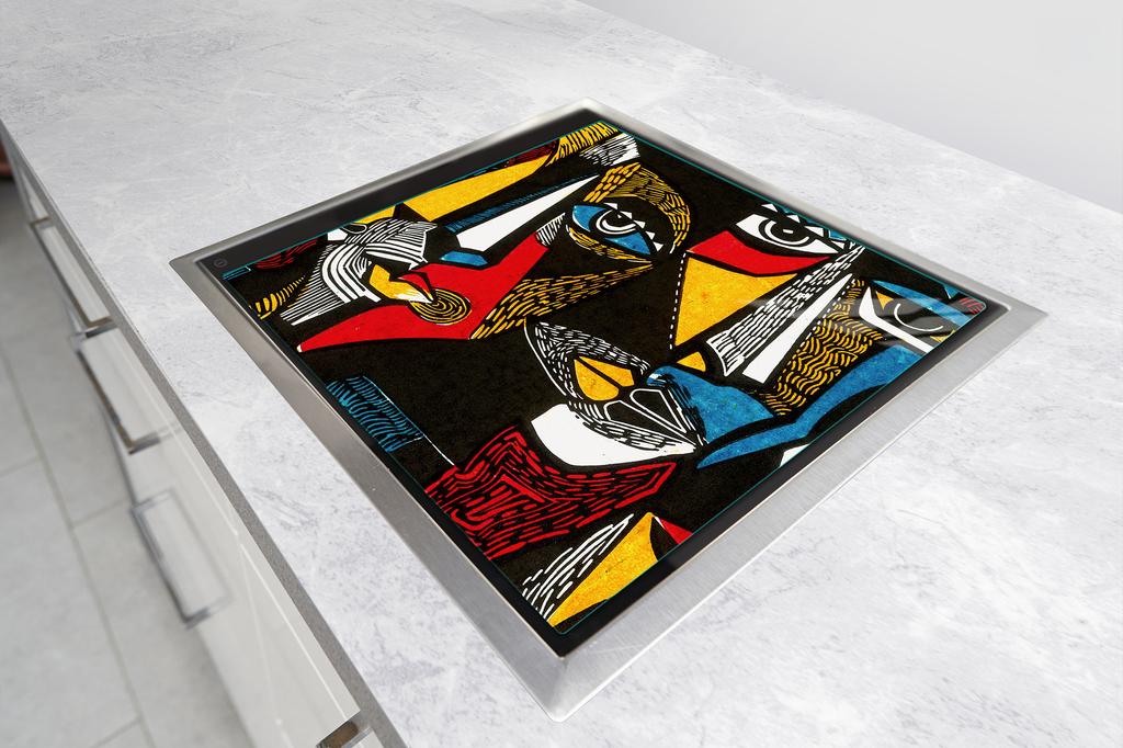 SZKLANA PŁYTA OCHRONNA NA KUCHENKĘ 50x52 POP ART.