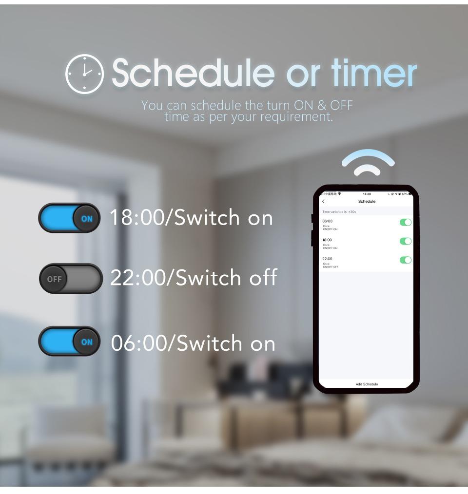 Tuya Smart LED Ceiling Light Dimmer Timer Setting App Remote Control Home Scene Linkage support Alexa Google Home Voice Assitant