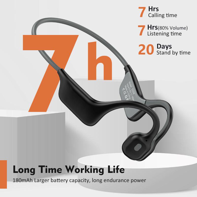  True Wireless Hi-Fi Stereo Sports Earphones LED Noise Cancelling Bone Conduction for 5.3 IPX6 Waterproof