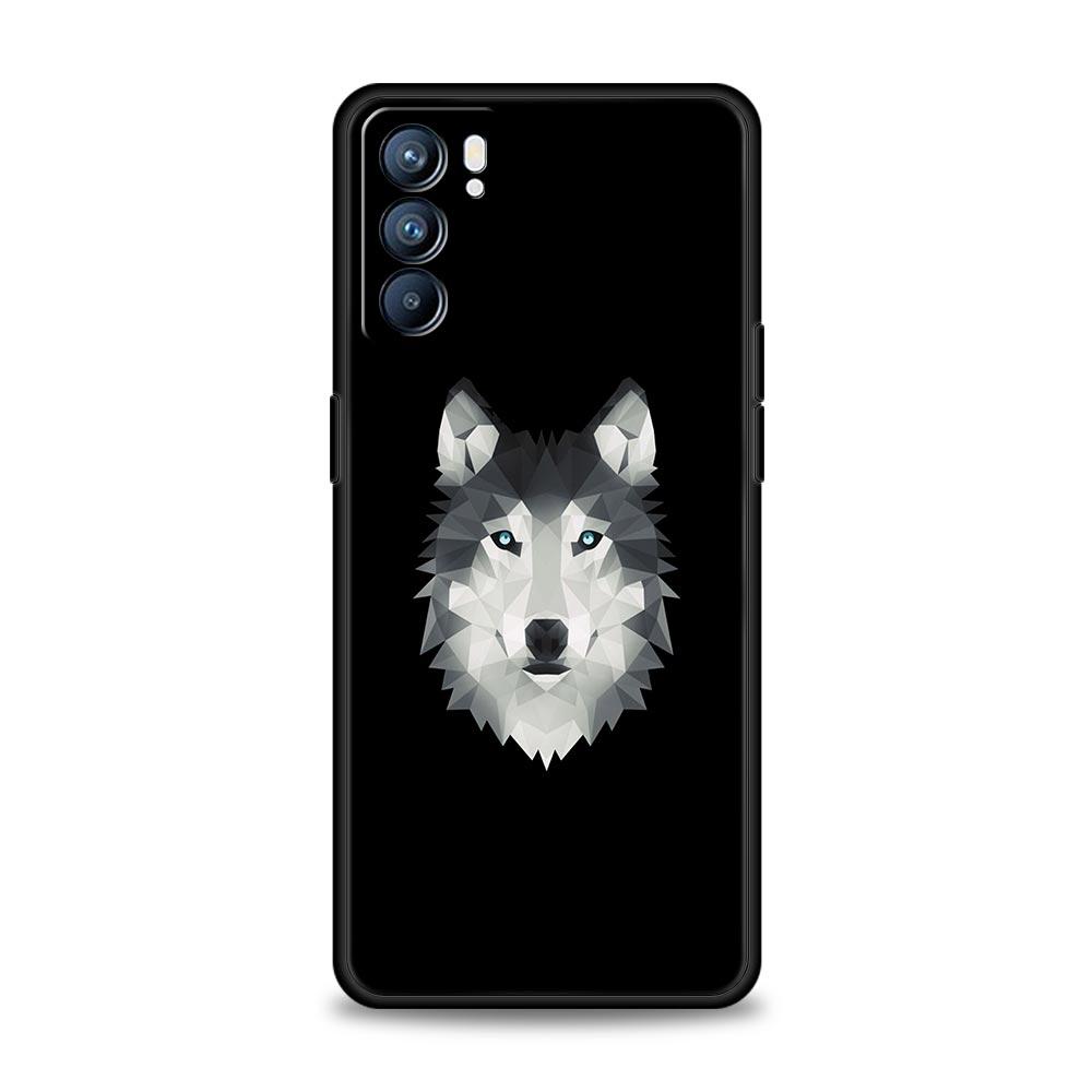 Animal Wolf Phone Case For OPPO Find X5 A54 A53 A52 A9 2020 A16 A15 A95 A76 A74 A12 Reno7 SE Reno6 Pro+ 5G Soft Silicone Cover