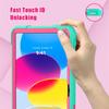 iPad 10th Gen 2022 Silicone Case with Stand, Drop-proof, Color Block Design, Full Coverage for iPad A16 11th Gen