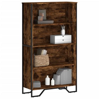 Vidaxl Regał, Przydymiony Dąb, 80X31X137,5 Cm, Materiał Drewnopochodny