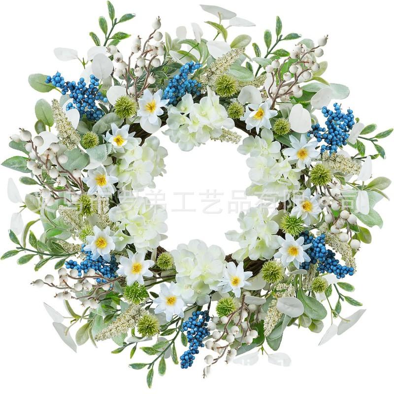 Artificial Flower Wreath Easter Valentines Day Hotel Restaurant Door Decorations