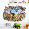 Cartoon 3d Paw Patrol Wall Stickers For Kids Rooms Living Room Boys Girls Children Bedroom PARTY DIY Home Decor