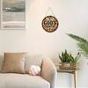 Vintage Chic Wooden Round Sign Pendant - Inspirational"This Is Gods Country" Quote, Perfect for Home & Farmhouse Decor, Ideal Gift for Living Room