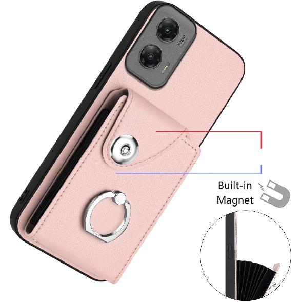 for Motorola Moto G Stylus 5G 2024 Case Wallet Cute Leather Phone Cover Moto G Stylus 2024 case with Card Holder and Stand Ring, Magnetic Clasp,